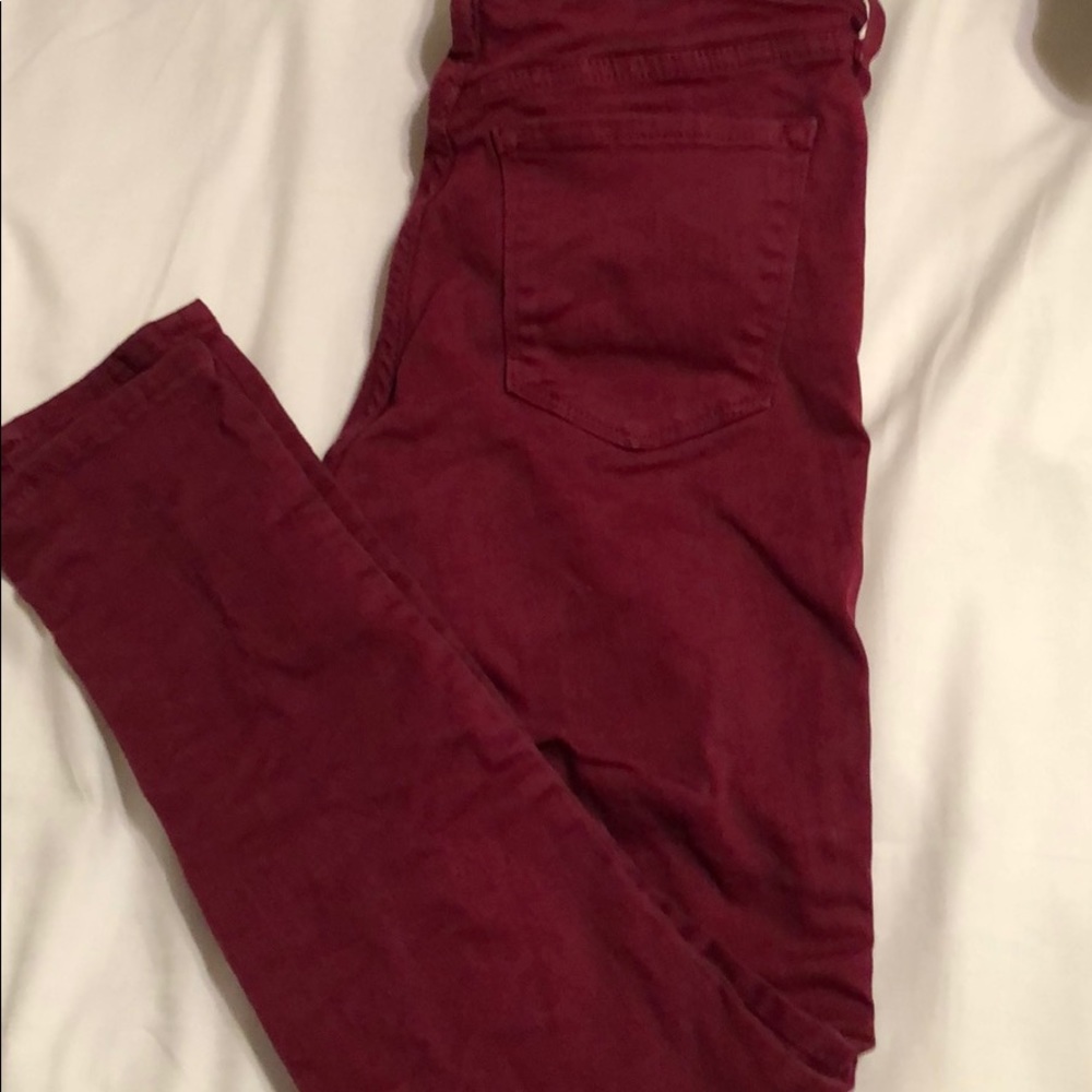 Maroon true skinny jeans. Size 26R